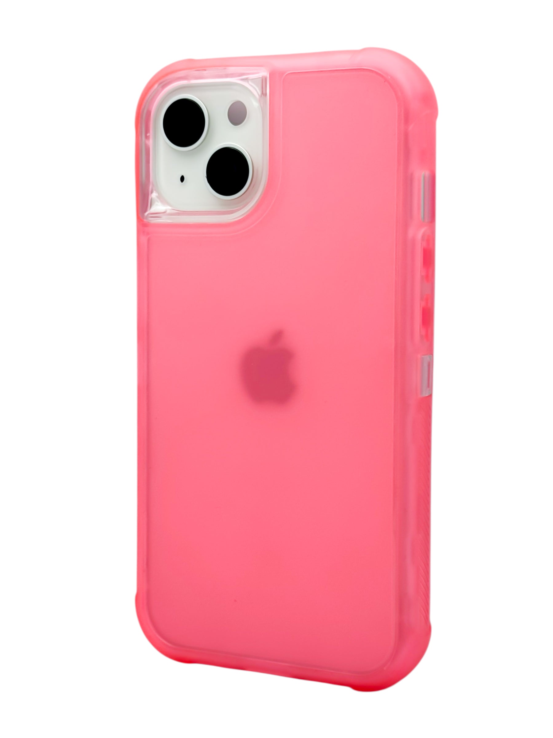 Funda para iPhone 13 normal (6.1) de uso rudo 3 en 1 color neon rosa