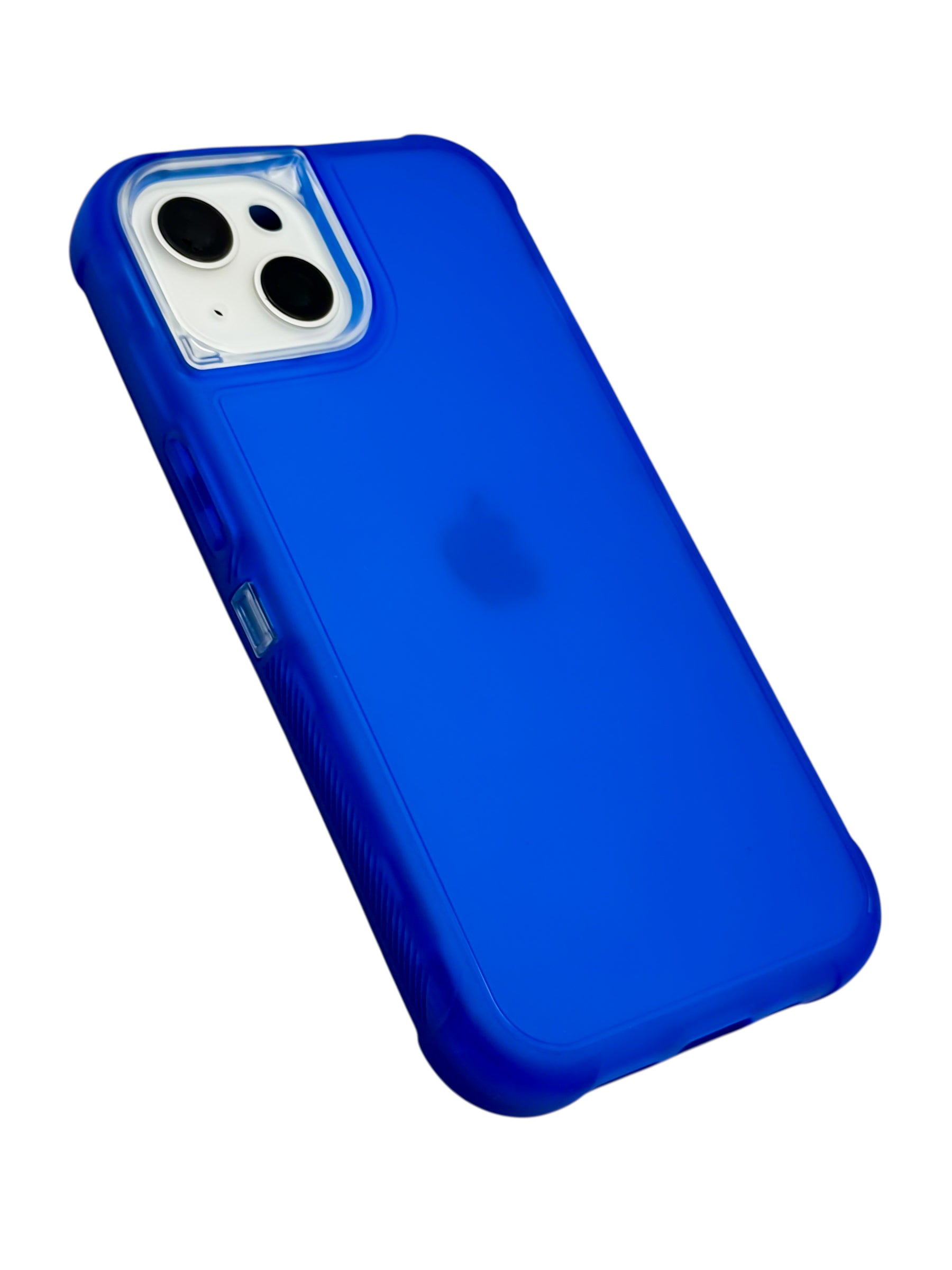 Funda para iPhone 14 normal (6.1) de uso rudo 3 en 1 color neon azul