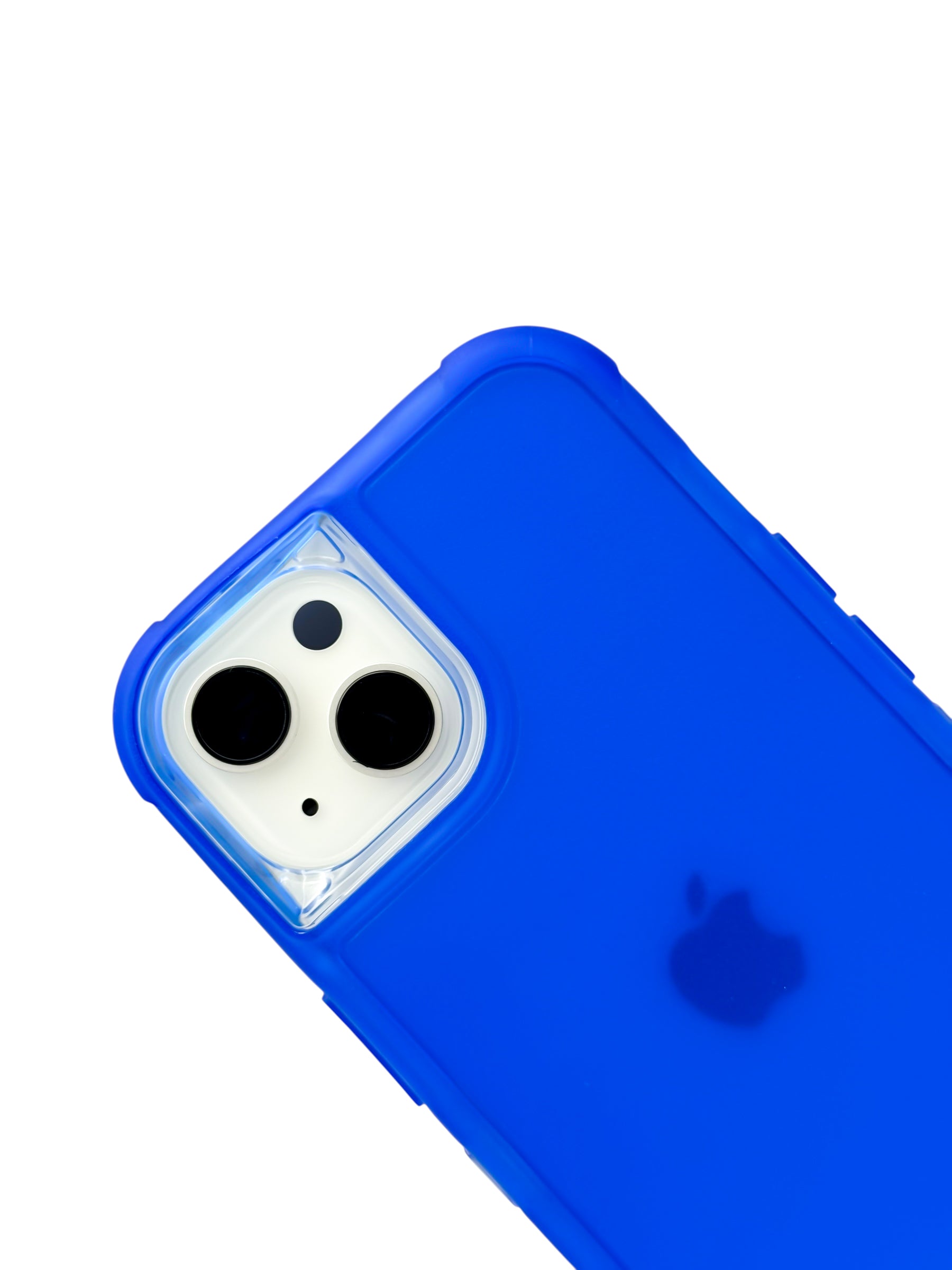 Funda para iPhone 13 normal (6.1) de uso rudo 3 en 1 color neon azul