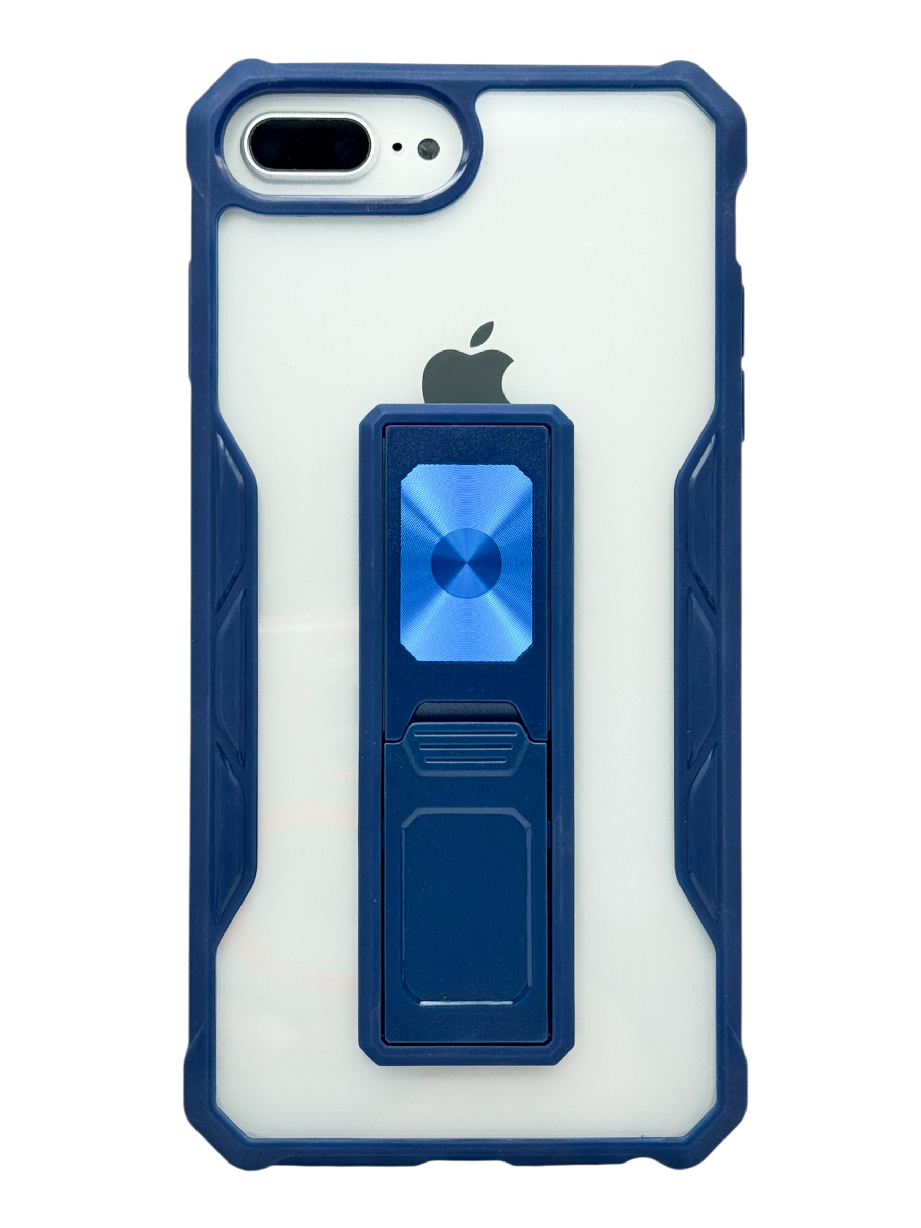 Funda efecto mate con base para iPhone 8 Plus / 7 Plus color Azul