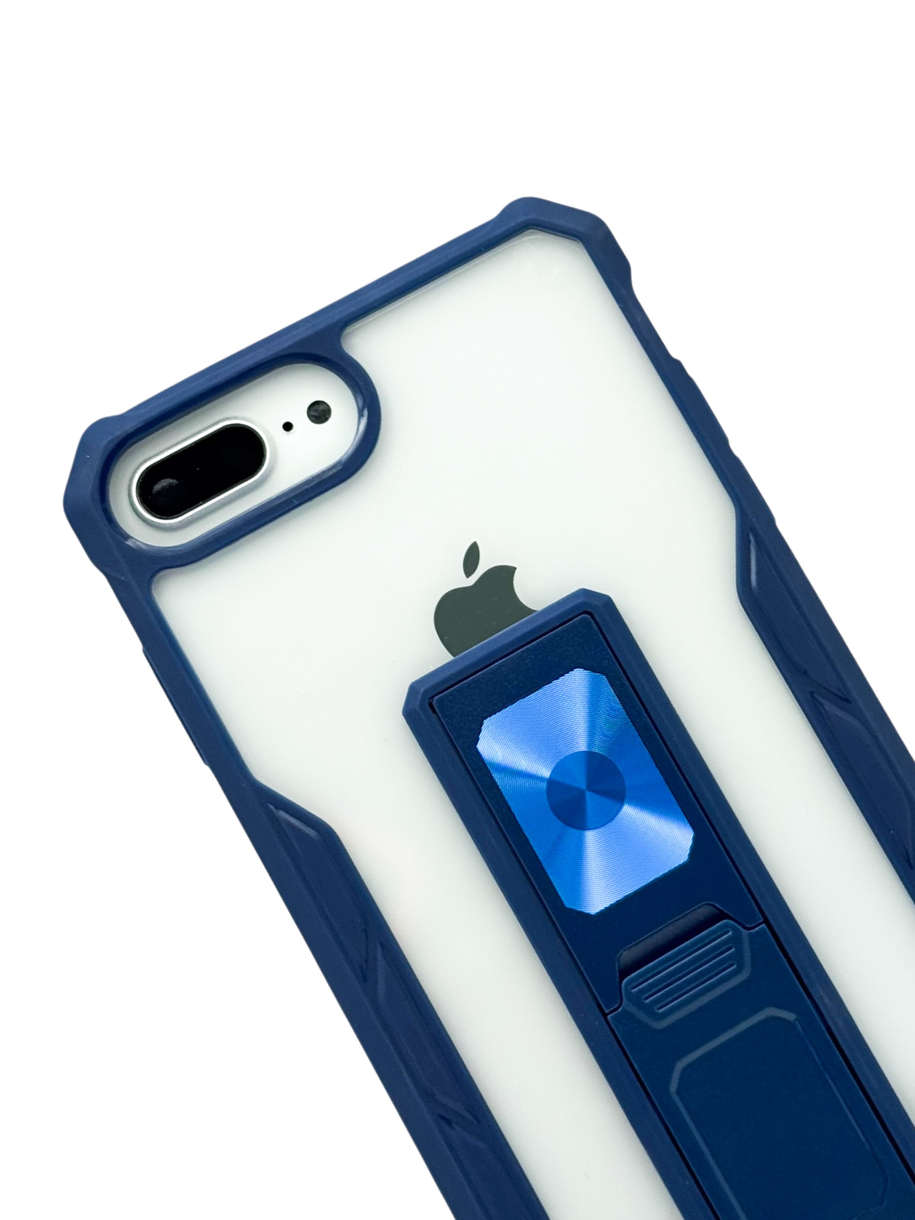 Funda efecto mate con base para iPhone 8 Plus / 7 Plus color Azul