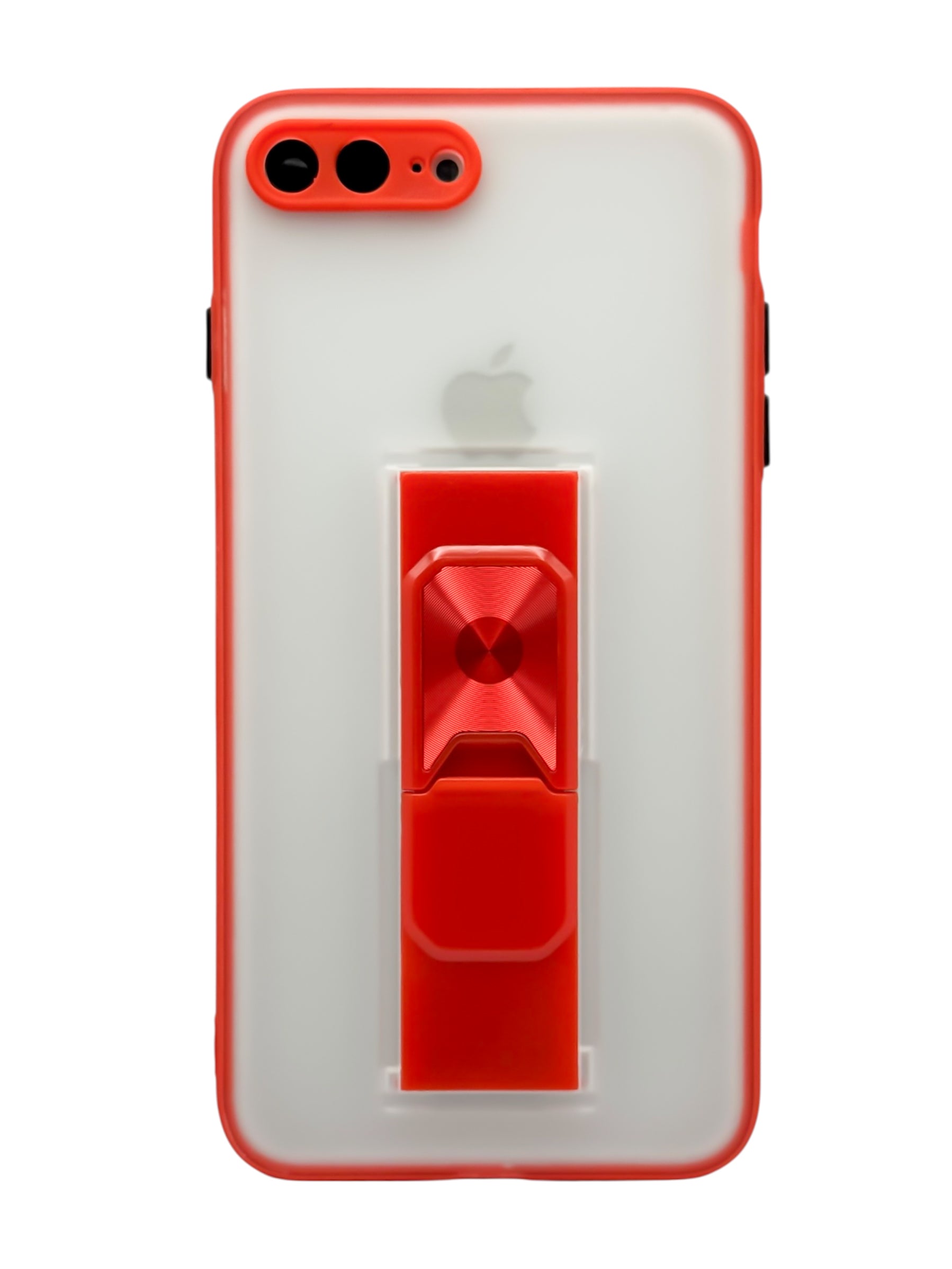 Funda efecto mate con base para iPhone 8 Plus / 7 Plus color Rojo
