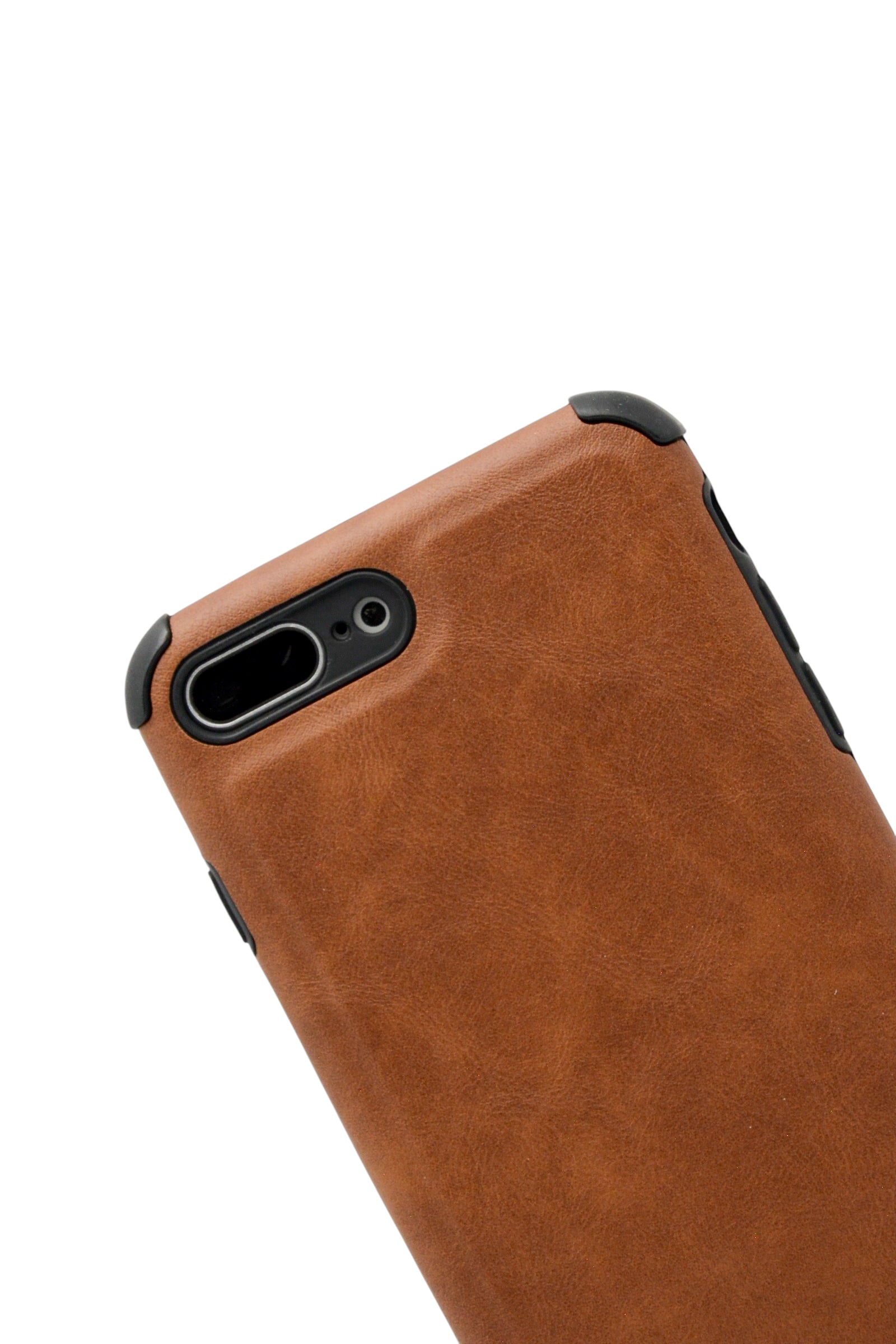 Funda estilo piel con esquinas reforzadas Para iPhone 8 Plus / 7 Plus color marron