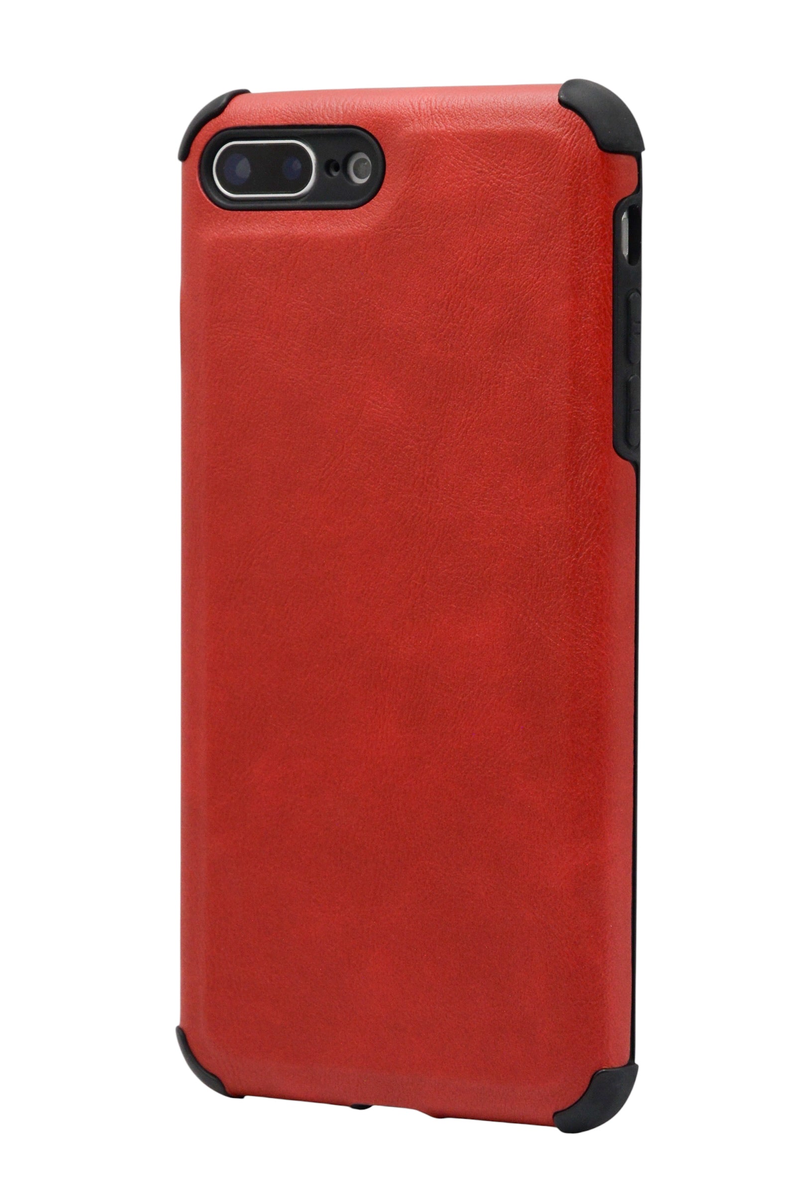 Funda estilo piel con esquinas reforzadas Para iPhone 8 Plus / 7 Plus color Rojo