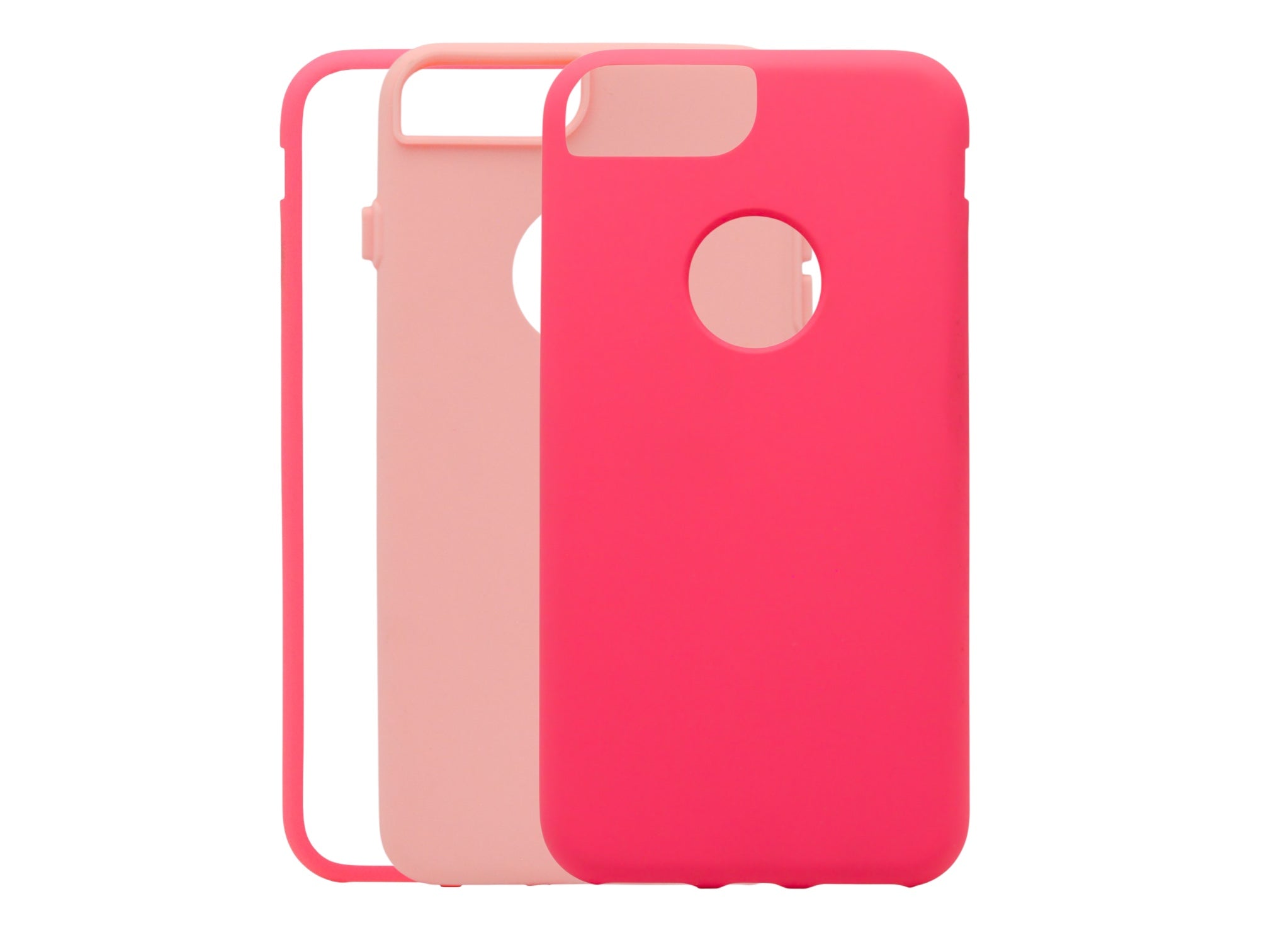 Funda slim Para iPhone 8 Plus / 7 Plus color rosa neon