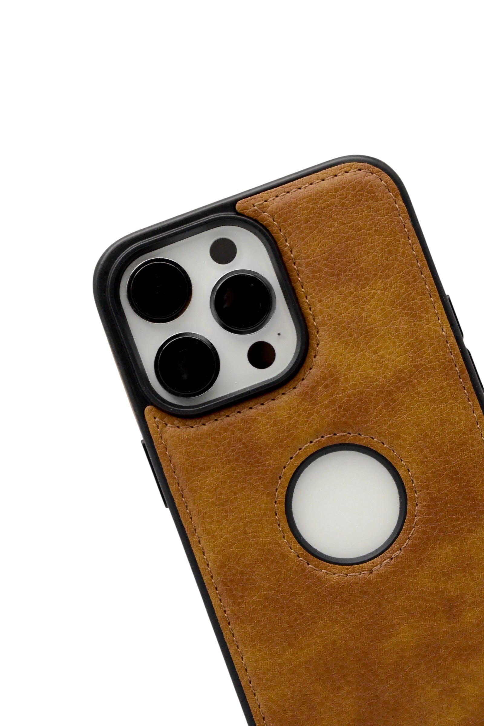 Funda para iPhone 13 Pro Max (6.7) tipo piel color Marron