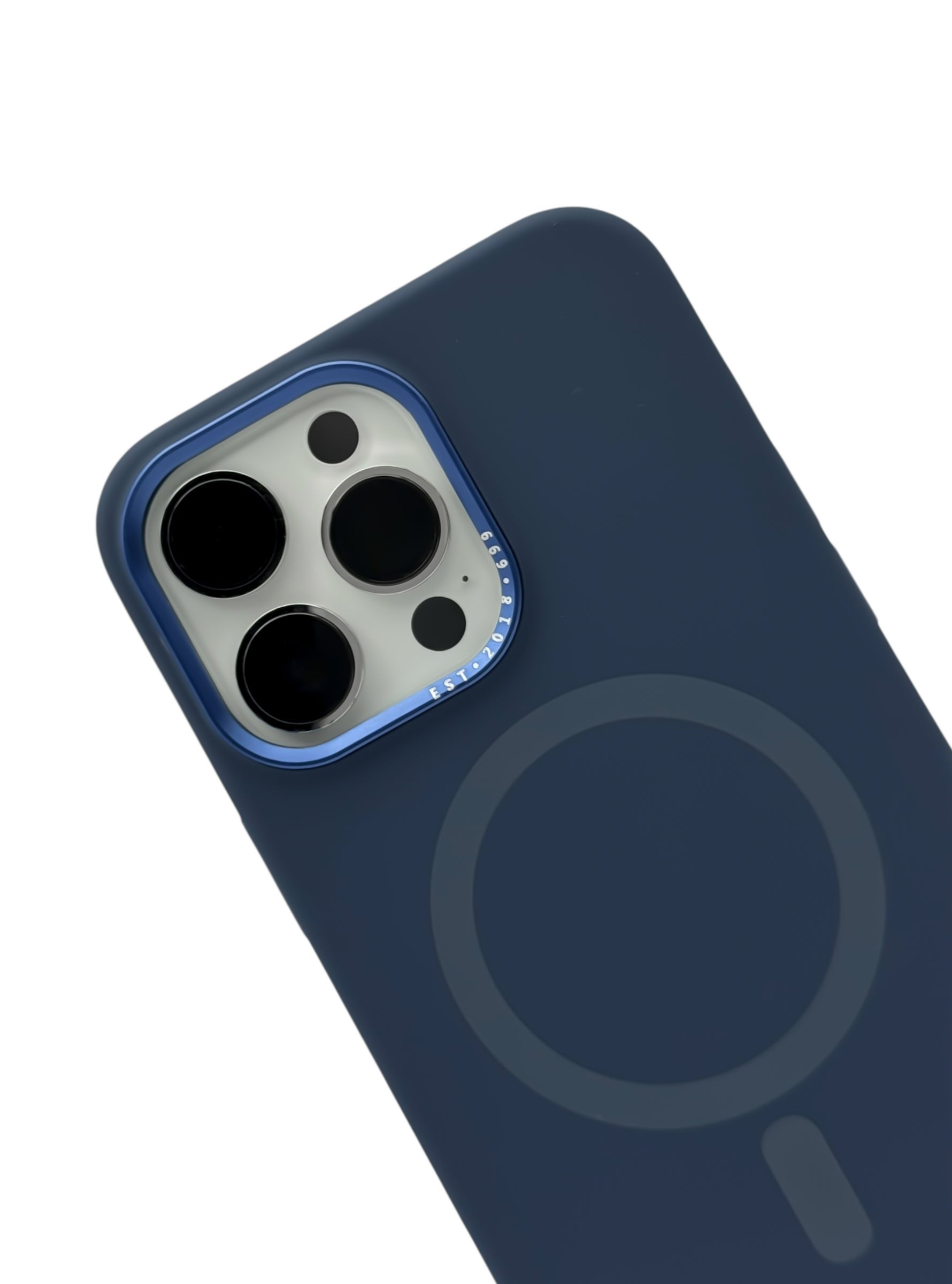 Funda para iPhone 14 Pro Max (6.7) silicona, compatible con magsafe, color Azul Marino