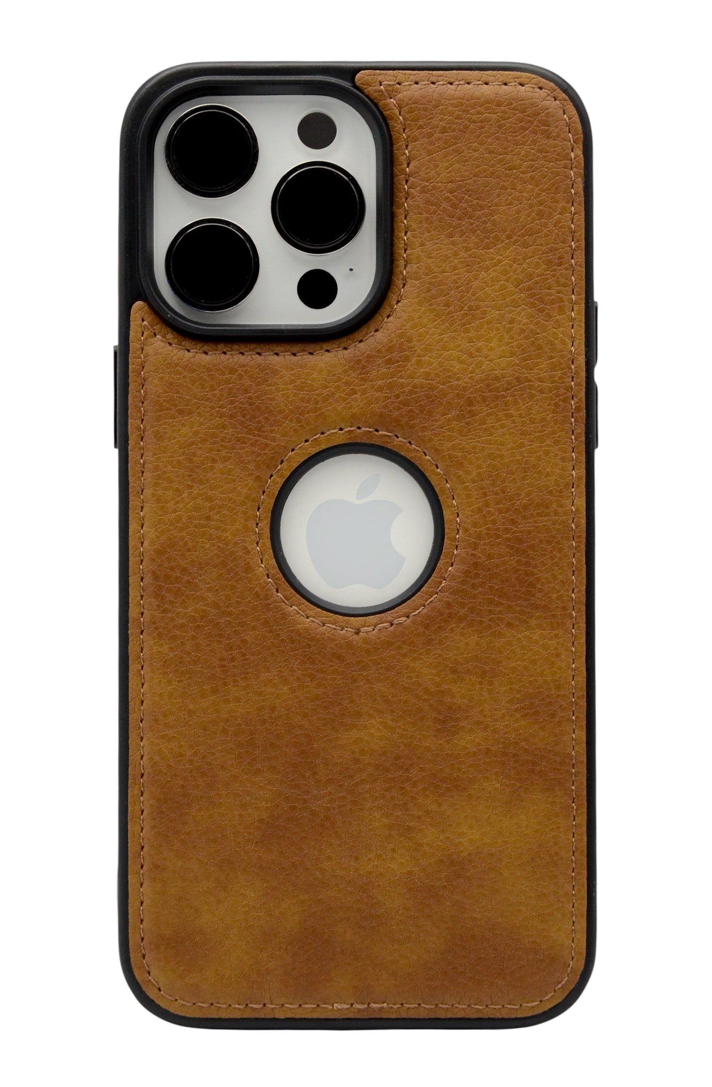 Funda para iPhone 13 Pro Max (6.7) tipo piel color Marron