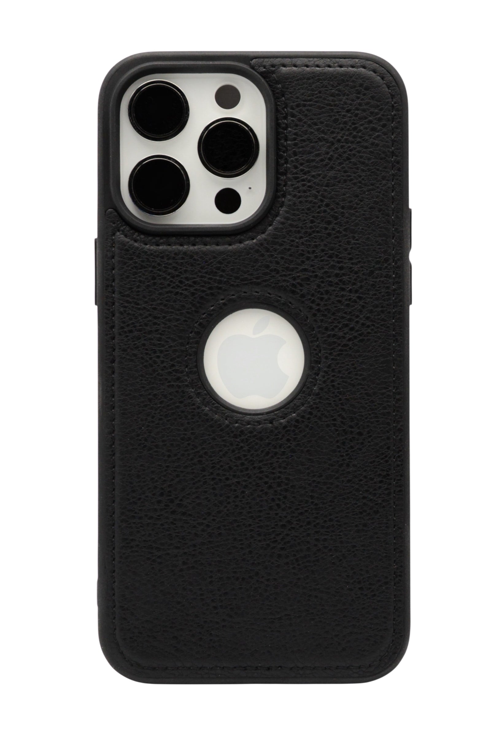 Funda para iPhone 14 Pro Max (6.7) tipo piel color Negro