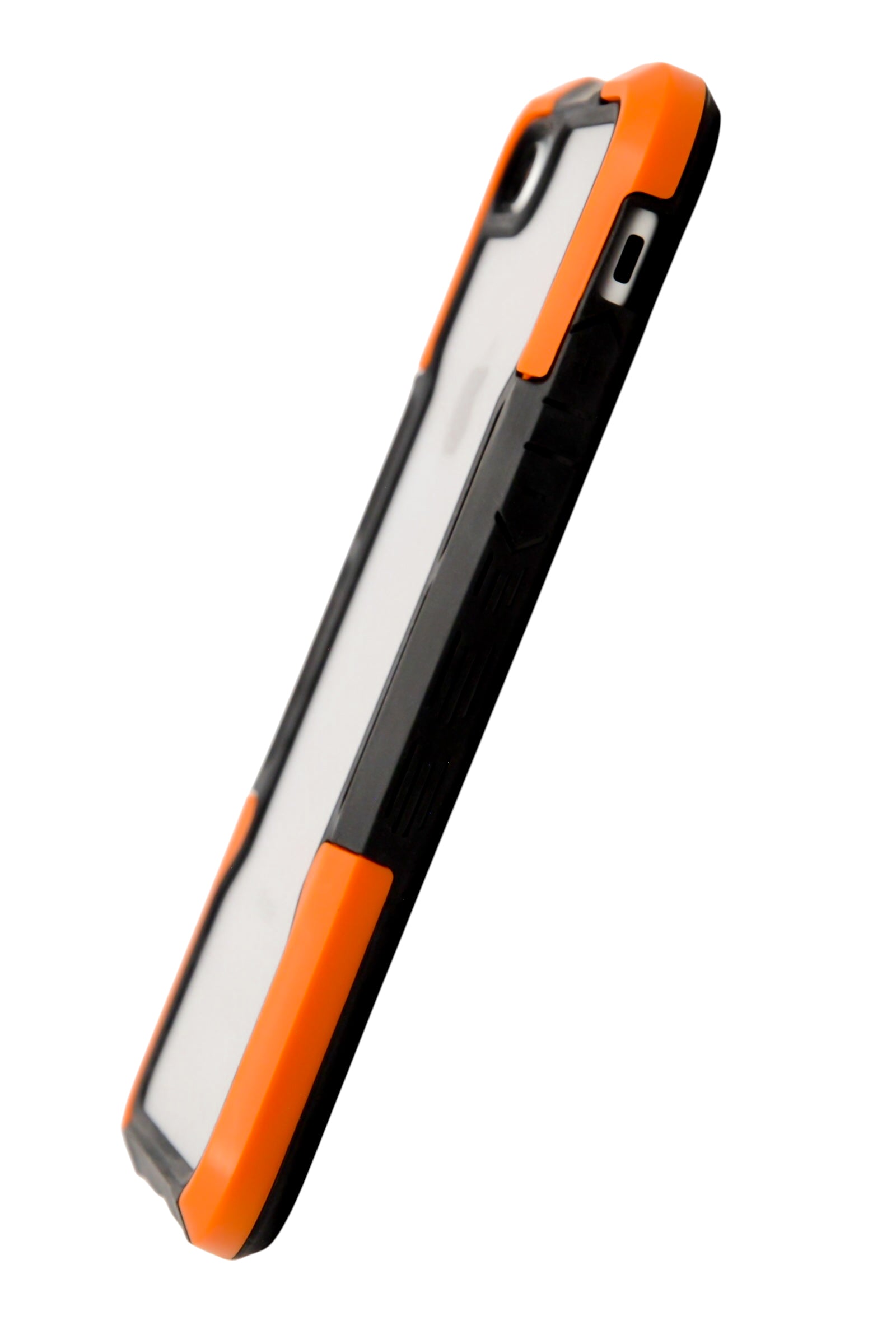 Funda transparente uso rudo para iPhone 8 / 7 / SE  color naranja