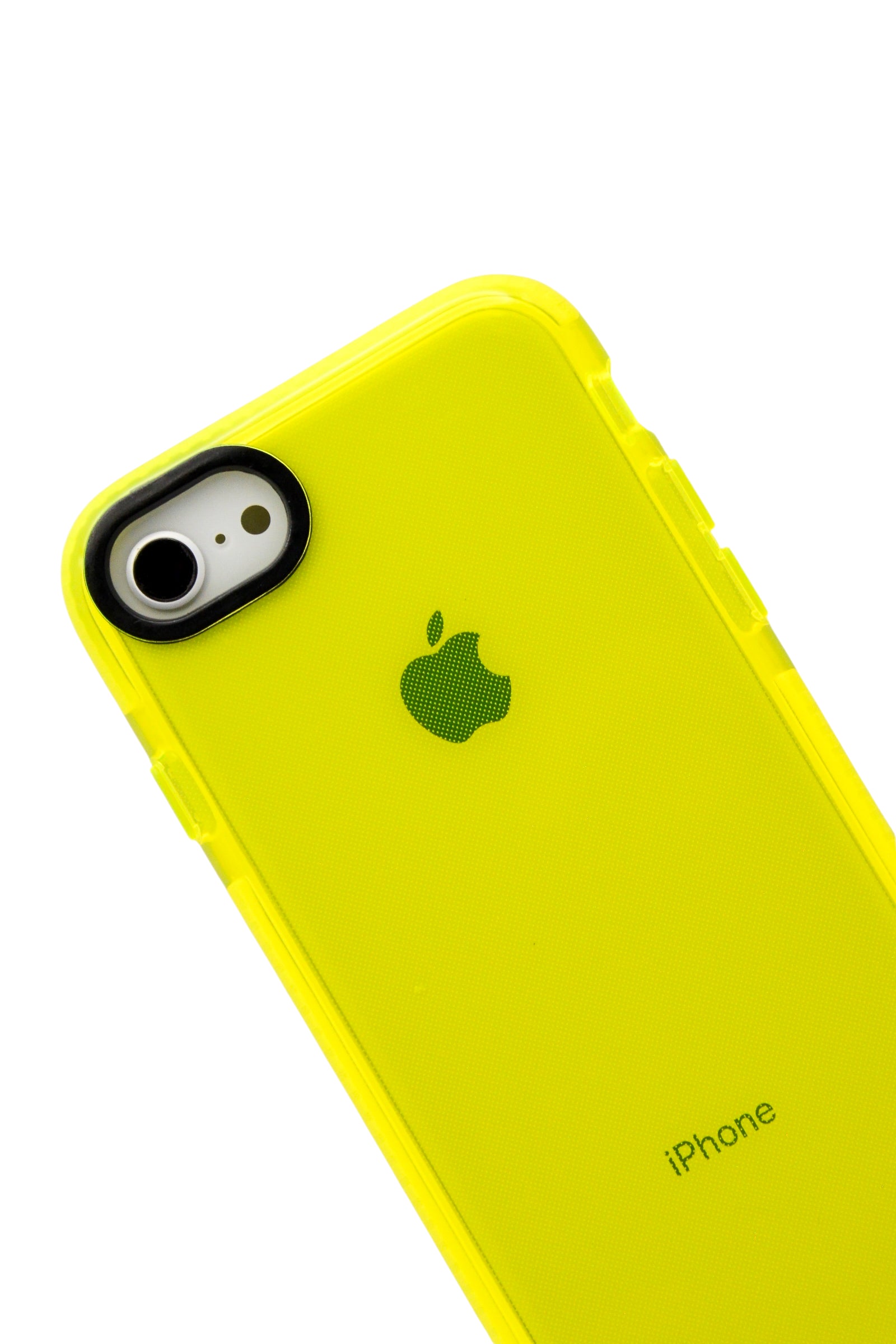 Funda para iPhone 8 / 7 / SE neon de silicon color amarillo