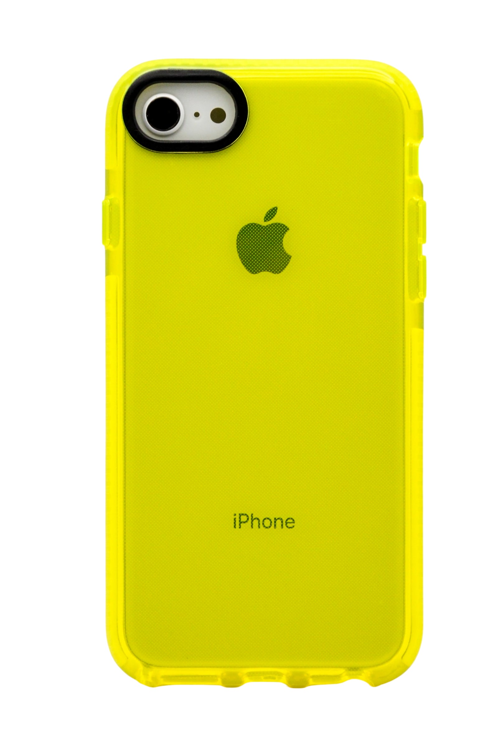 Funda para iPhone 8 / 7 / SE neon de silicon color amarillo