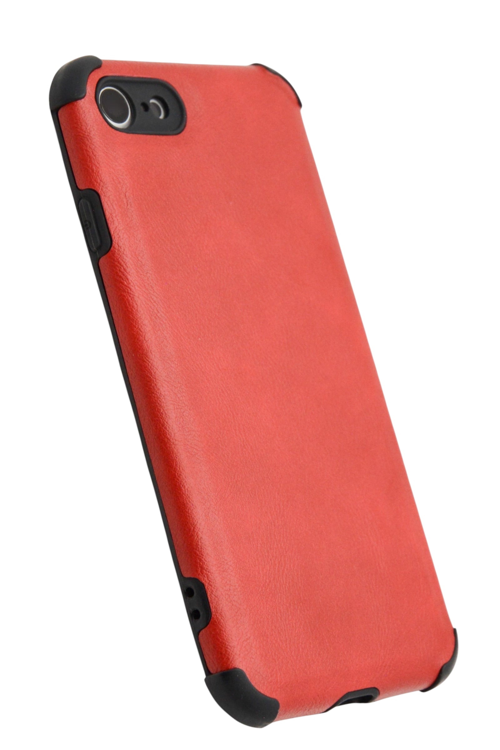 Funda estilo piel con esquinas reforzadas Para iPhone 8 / 7 / SE  color Rojo