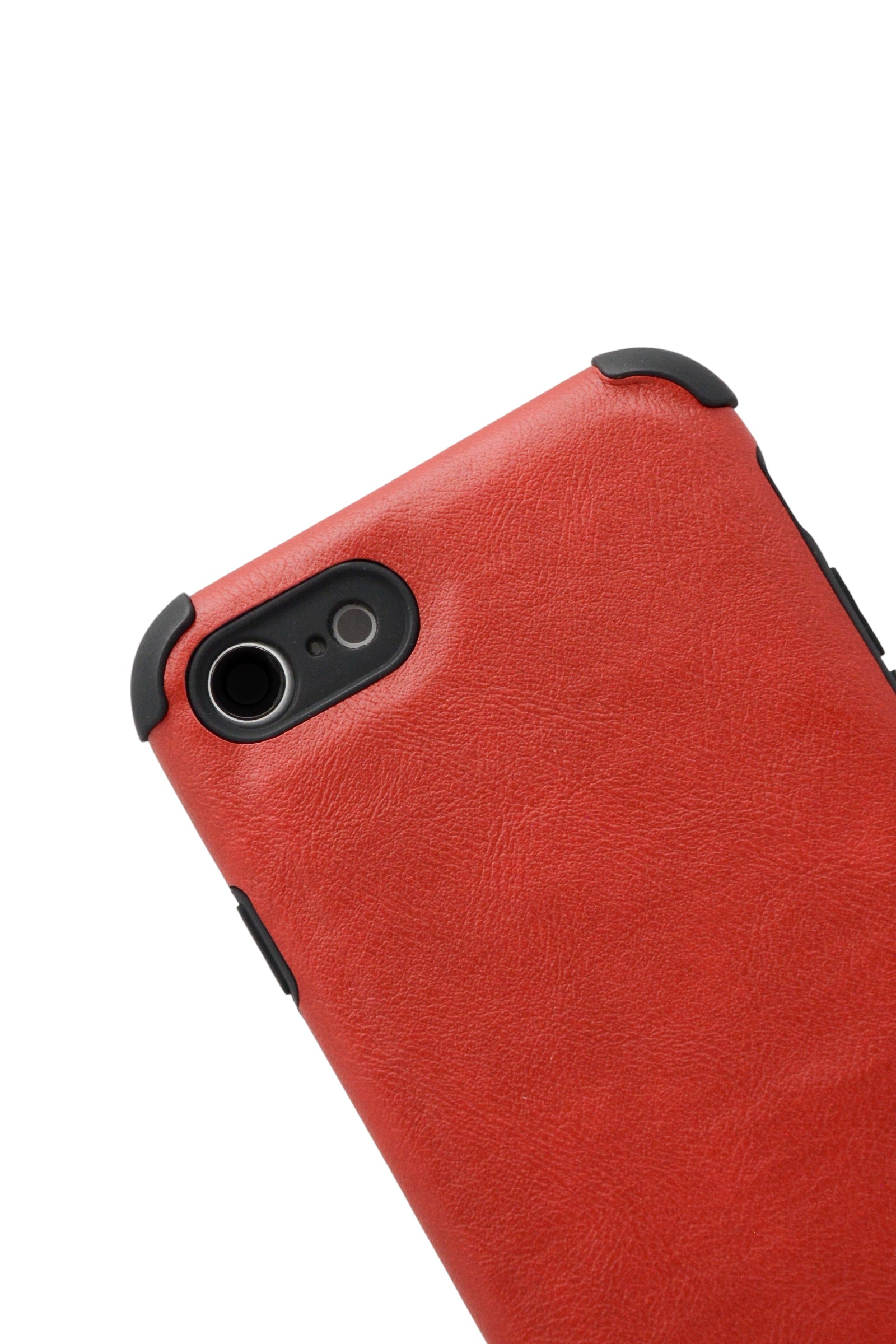 Funda estilo piel con esquinas reforzadas Para iPhone 8 / 7 / SE  color Rojo