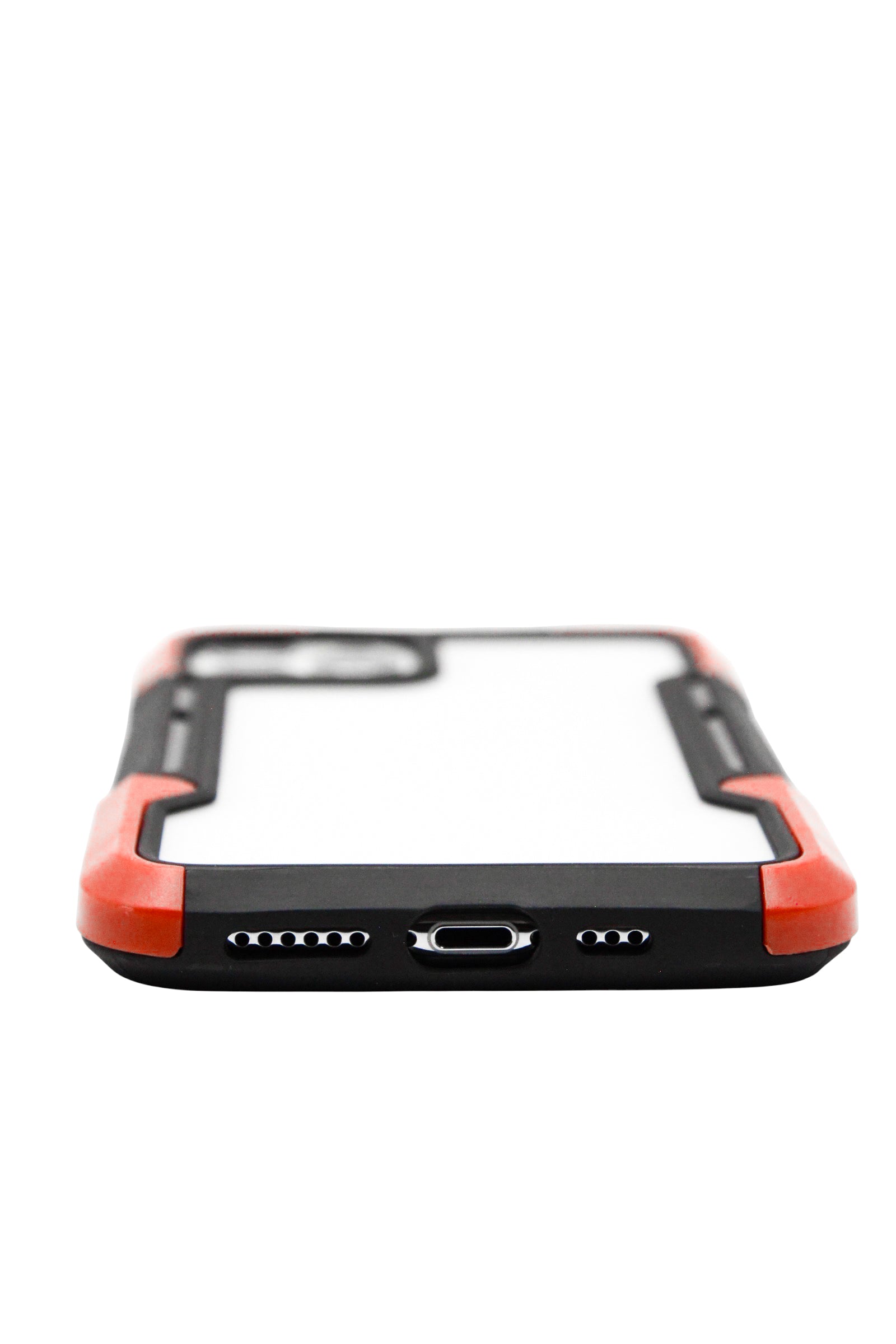 Funda transparente uso rudo para iPhone 11 Pro (5.8)  color Rojo