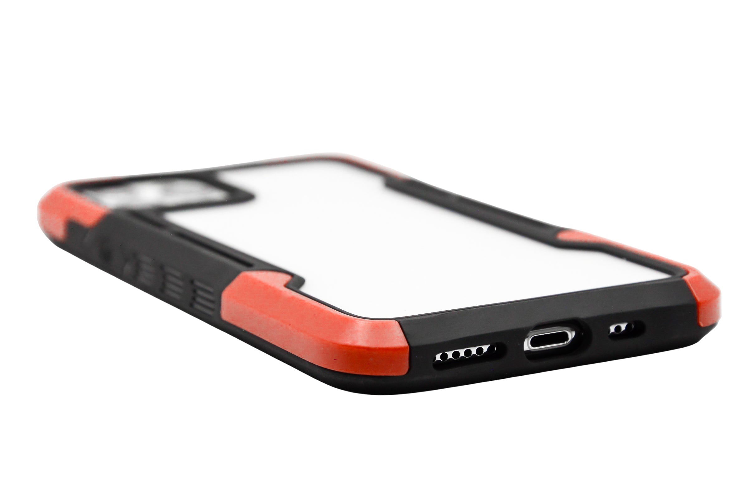 Funda transparente uso rudo para iPhone 11 Pro (5.8)  color Rojo