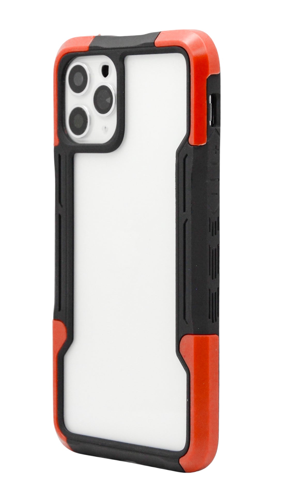 Funda transparente uso rudo para iPhone 11 Pro (5.8)  color Rojo