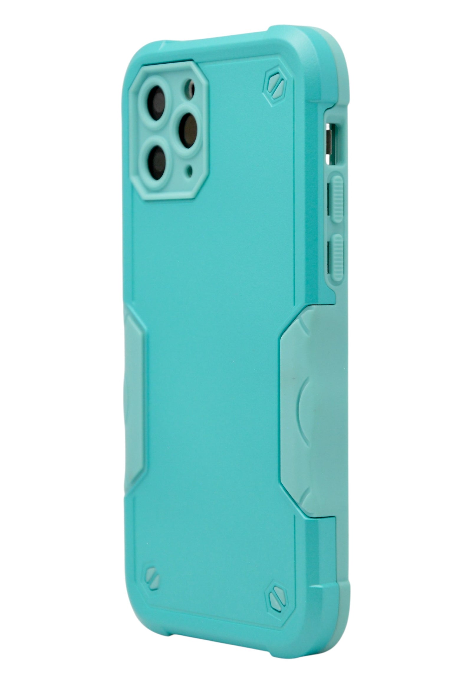 Funda para iPhone 11 pro (5.8) Uso rudo con protección de cámara y agarre ergonómico color menta