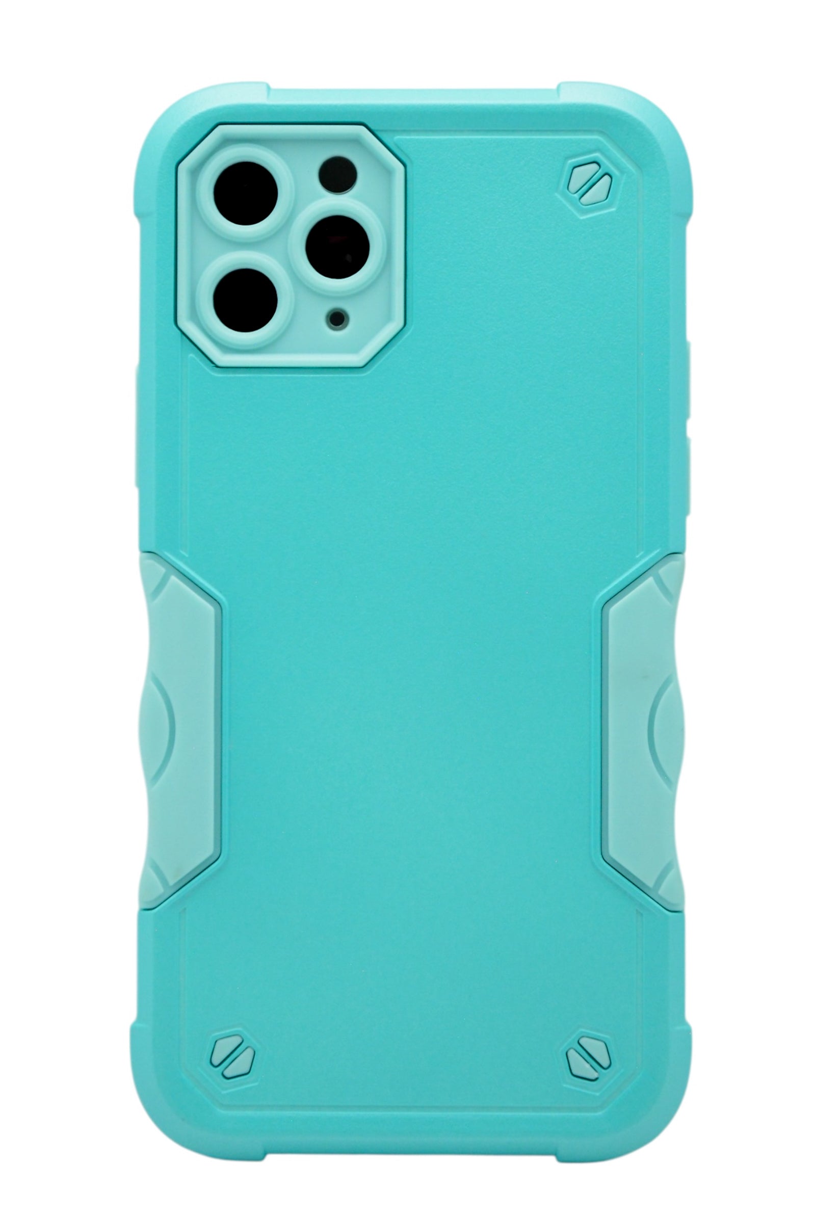 Funda para iPhone 11 pro (5.8) Uso rudo con protección de cámara y agarre ergonómico color menta