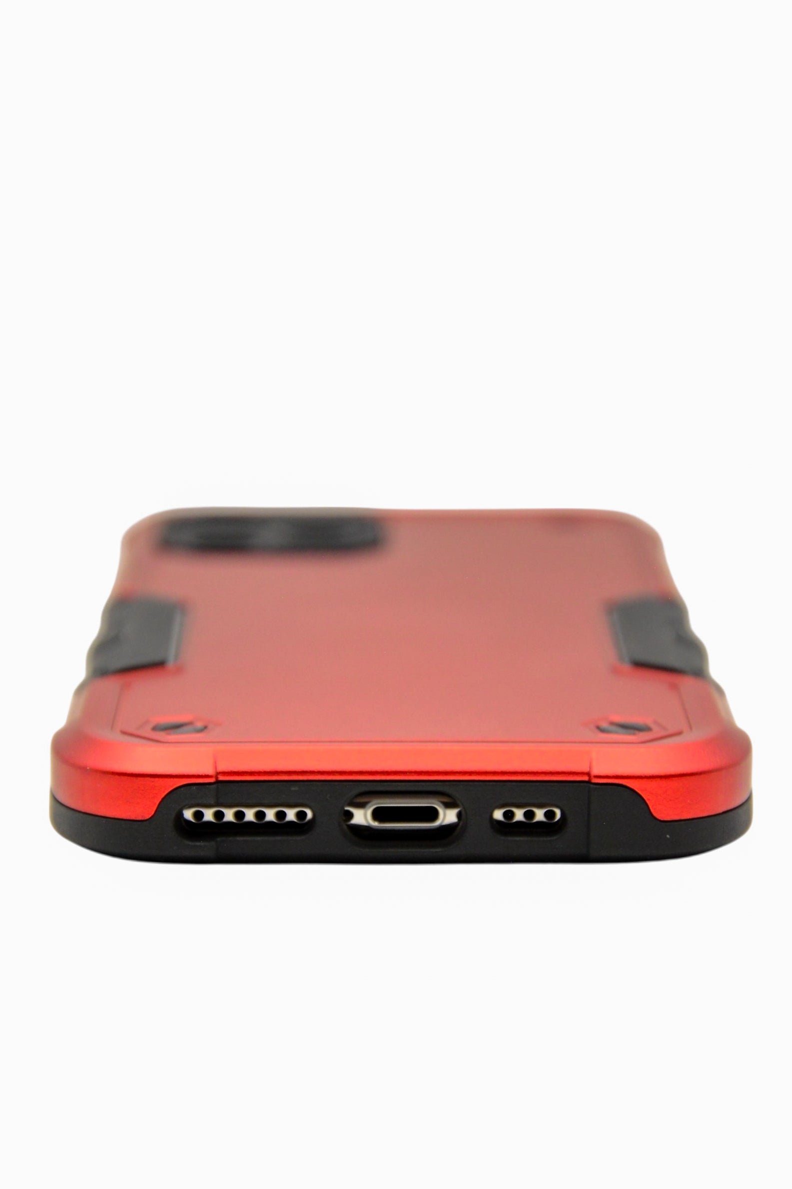 Funda para iPhone 11 pro (5.8) Uso rudo con protección de cámara y agarre ergonómico color Rojo