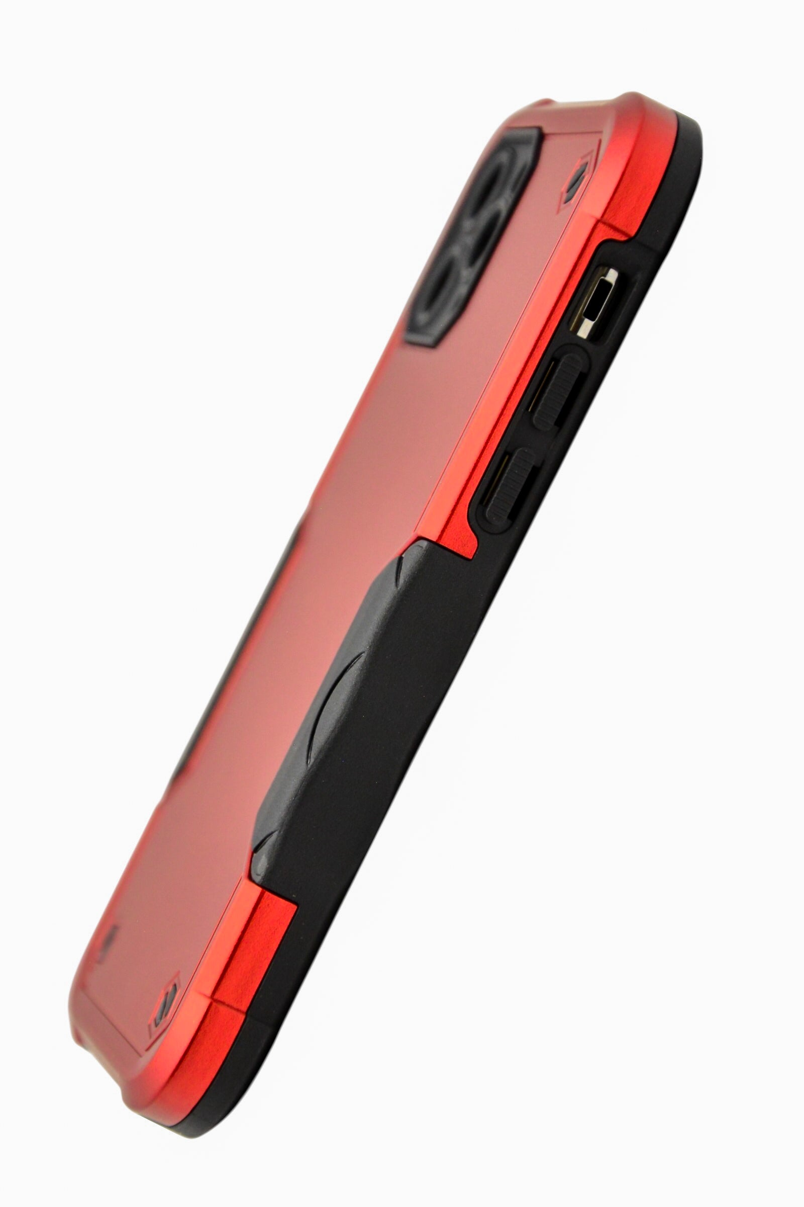 Funda para iPhone 11 pro (5.8) Uso rudo con protección de cámara y agarre ergonómico color Rojo