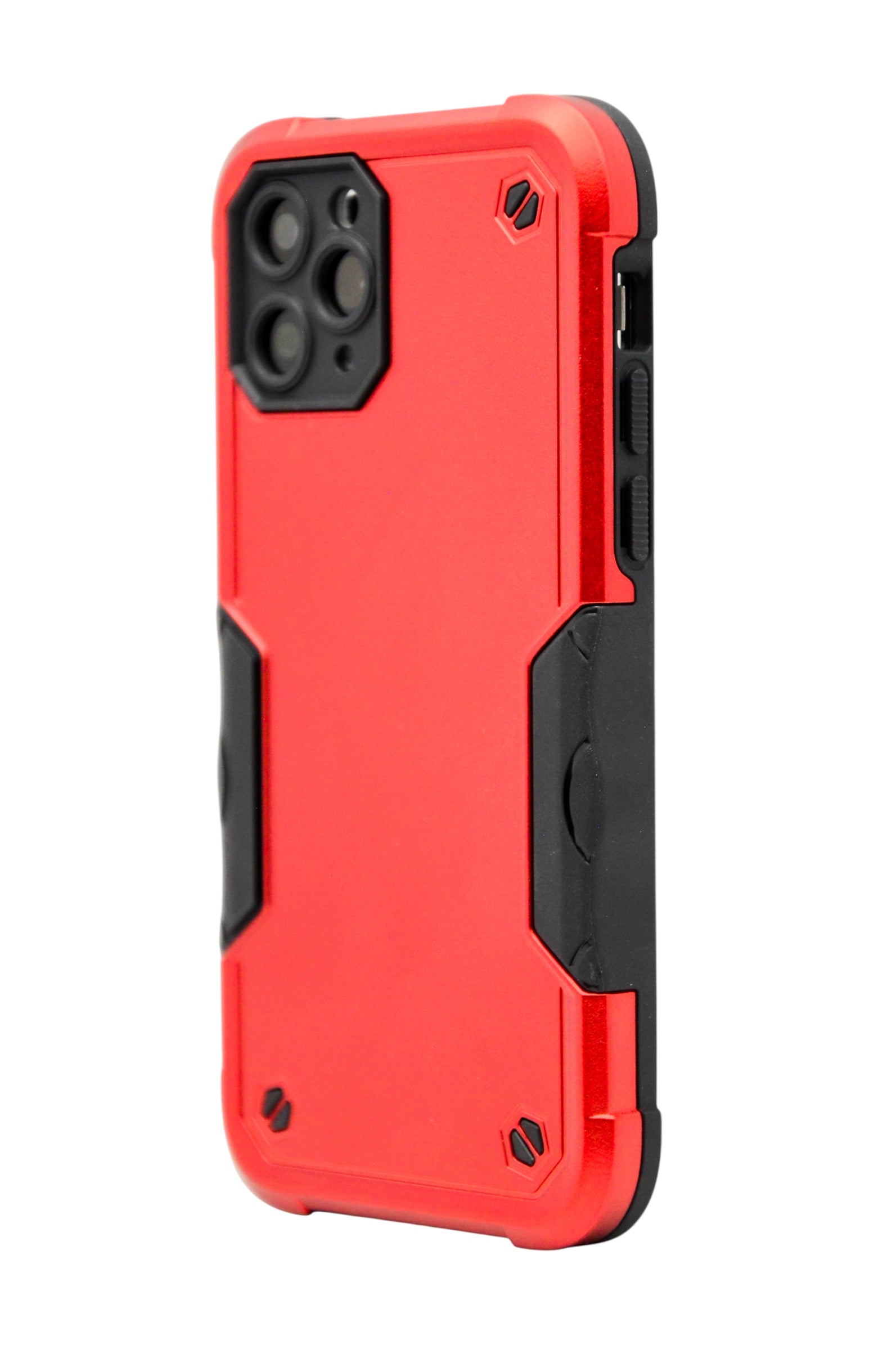 Funda para iPhone 11 pro (5.8) Uso rudo con protección de cámara y agarre ergonómico color Rojo