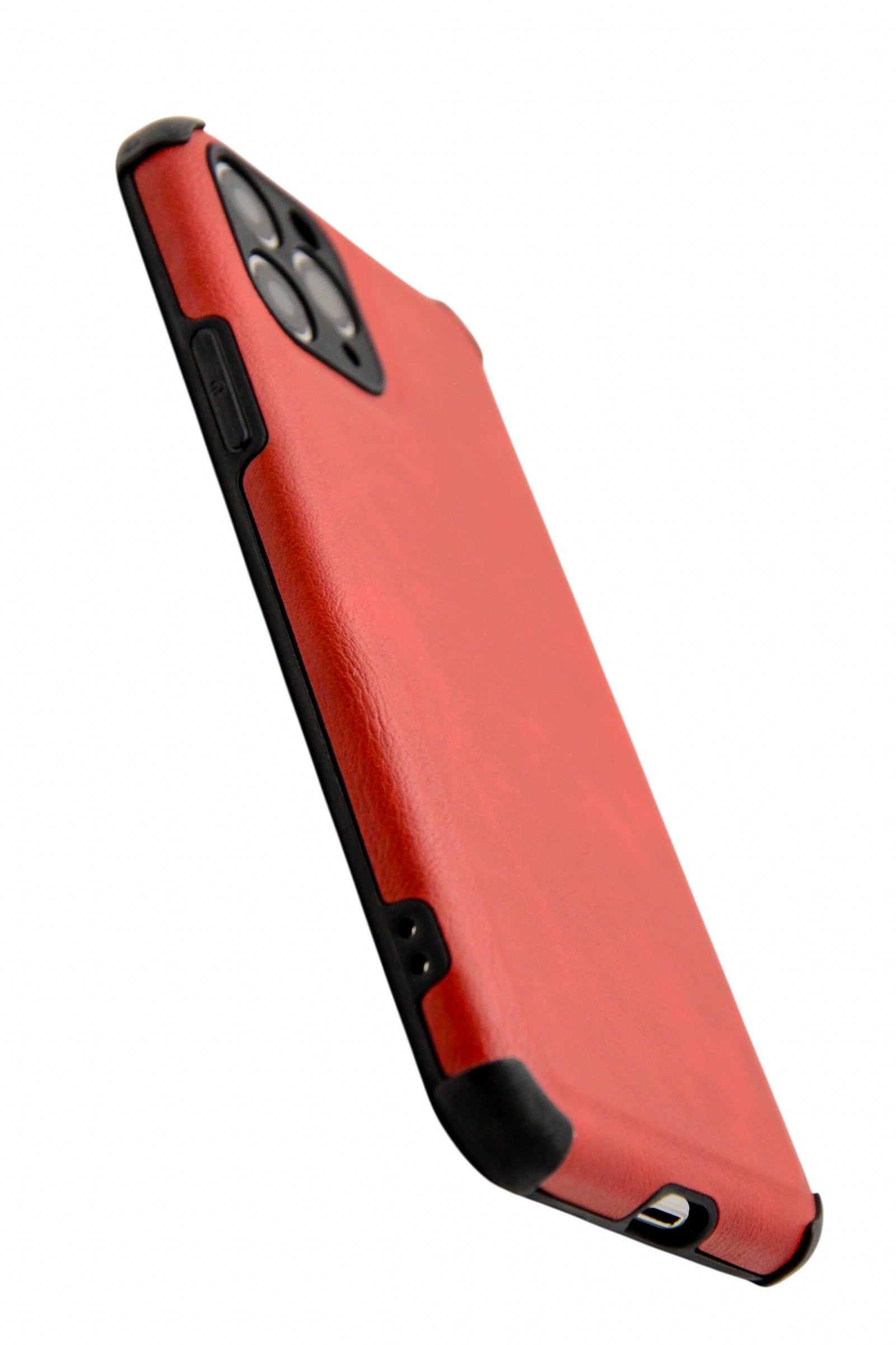 Funda estilo piel con esquinas reforzadas Para iPhone 11 Pro (5.8)  color Rojo