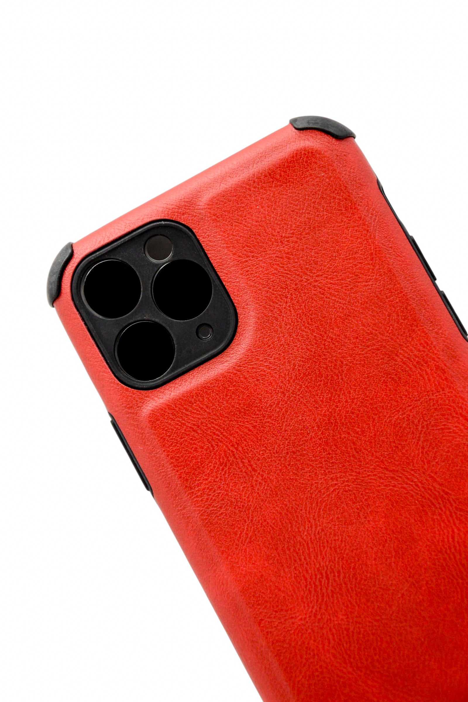 Funda estilo piel con esquinas reforzadas Para iPhone 11 Pro (5.8)  color Rojo