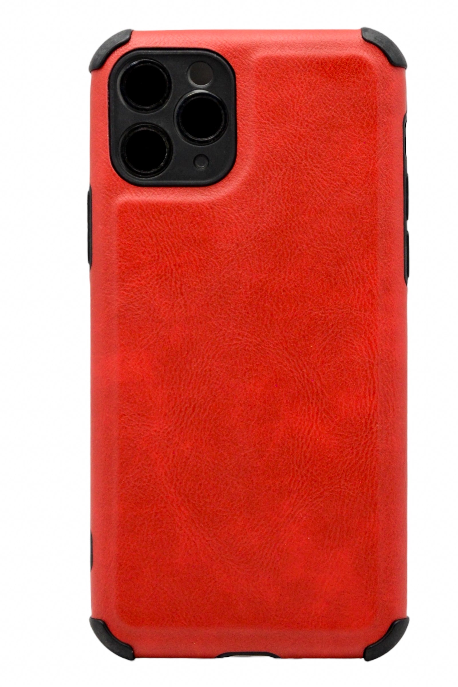Funda estilo piel con esquinas reforzadas Para iPhone 11 Pro (5.8)  color Rojo