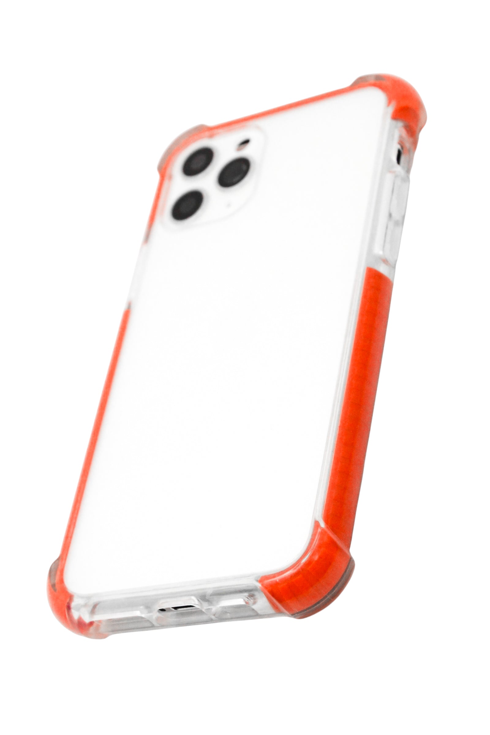 Funda para iPhone 11 Pro (5.8)  transparente con esquinas reforzadas antigolpes bordes Rojos