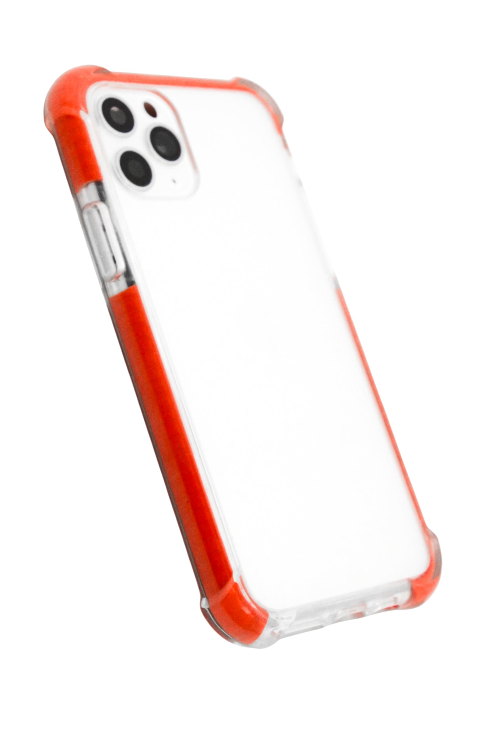 Funda para iPhone 11 Pro (5.8)  transparente con esquinas reforzadas antigolpes bordes Rojos