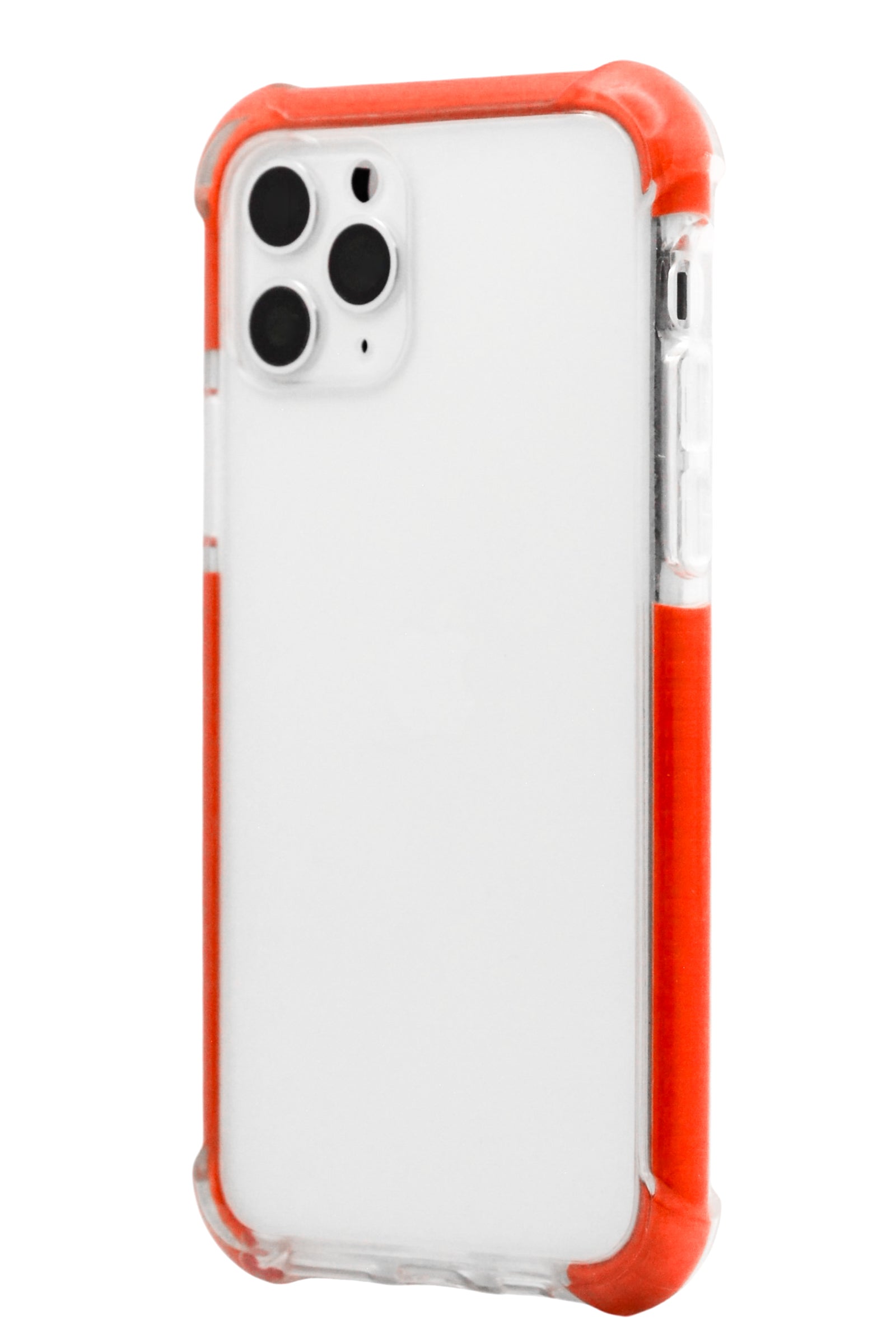 Funda para iPhone 11 Pro (5.8)  transparente con esquinas reforzadas antigolpes bordes Rojos