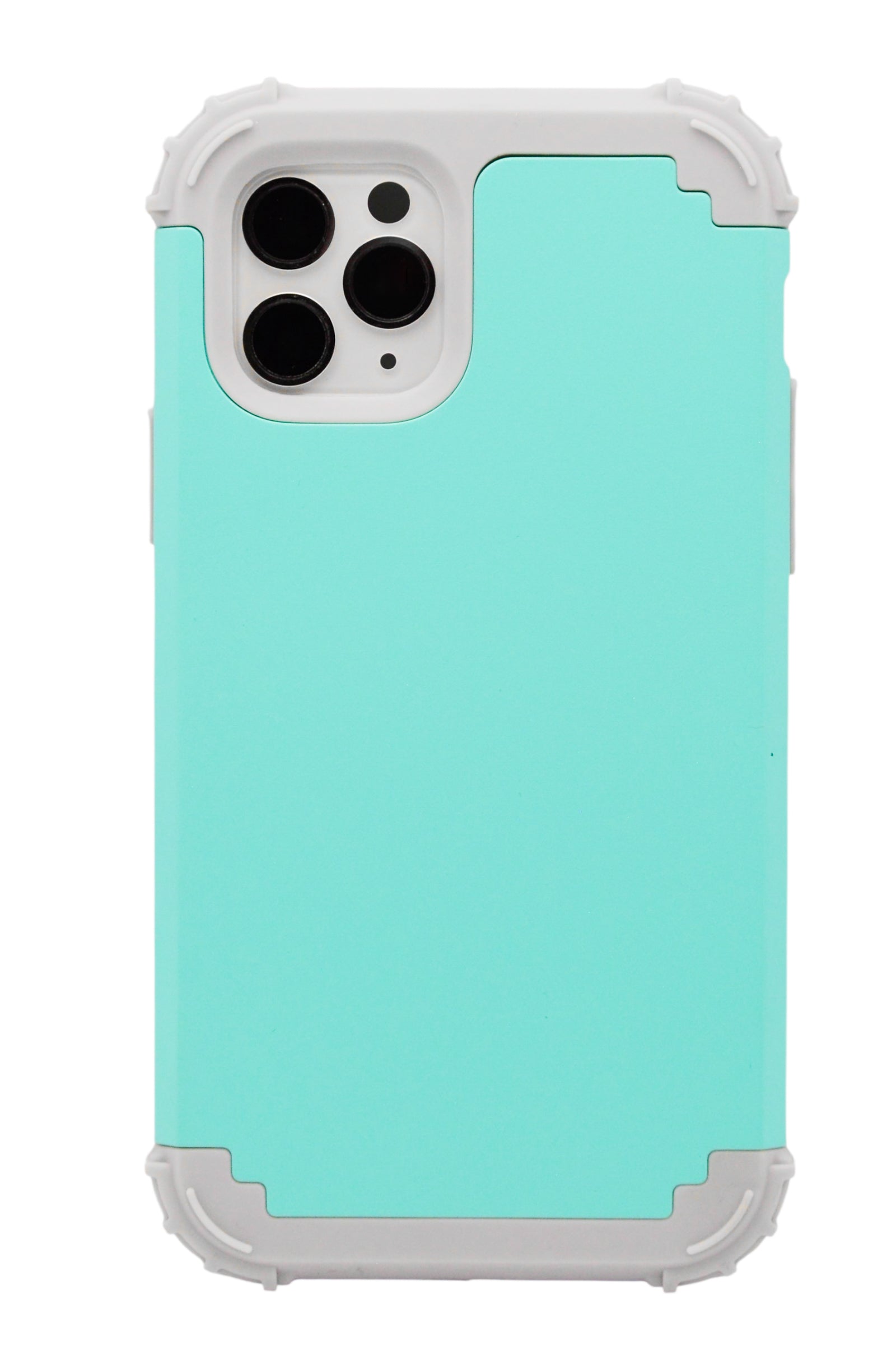 Funda para iPhone 11 pro (5.8) Uso rudo desarmable en 2 piezas, con esquinas reforzadas, color menta