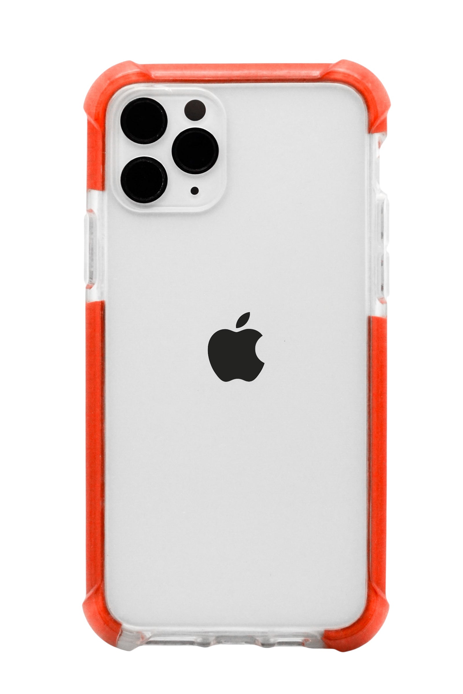 Funda para iPhone 11 Pro (5.8)  transparente con esquinas reforzadas antigolpes bordes Rojos