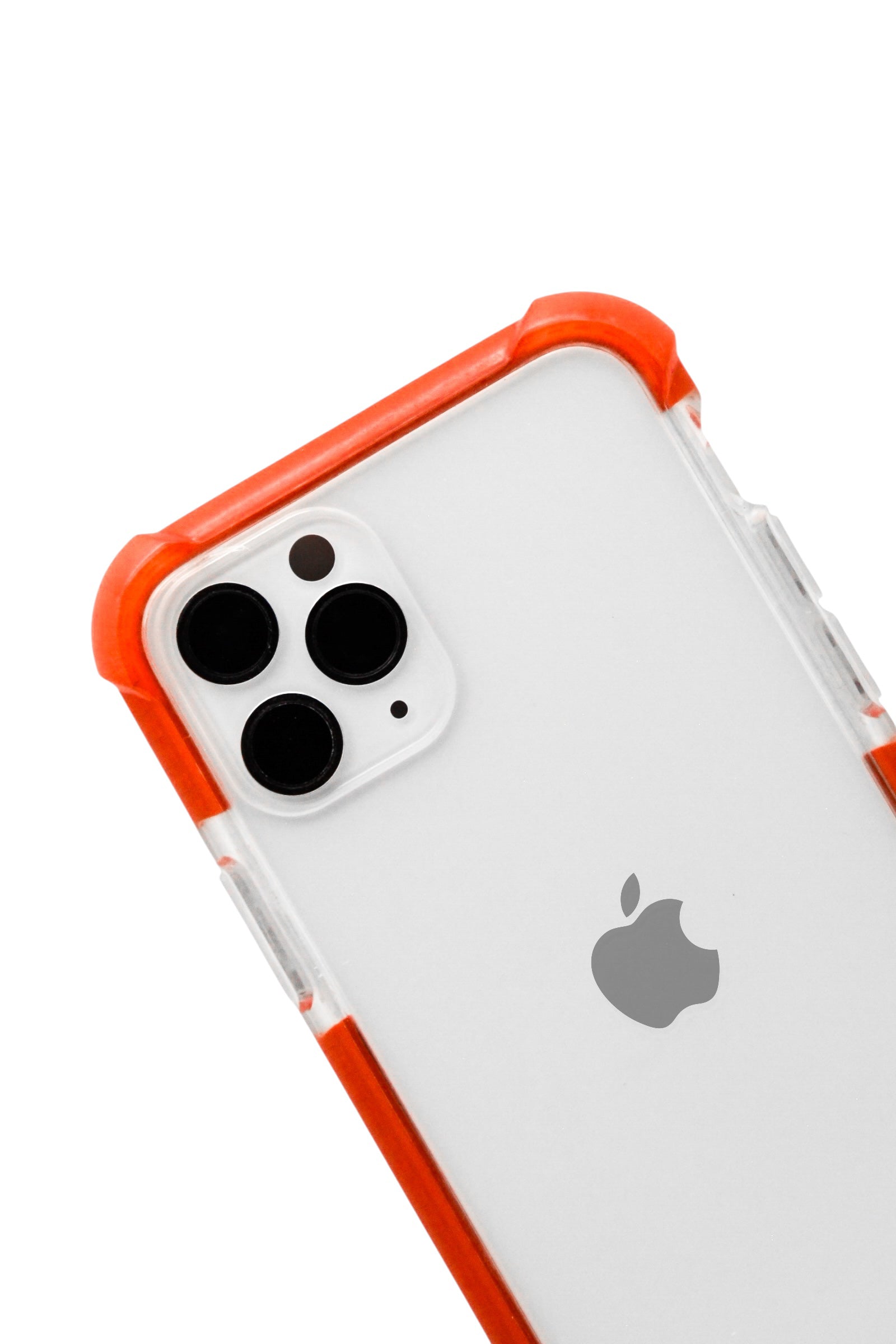Funda para iPhone 11 Pro (5.8)  transparente con esquinas reforzadas antigolpes bordes Rojos