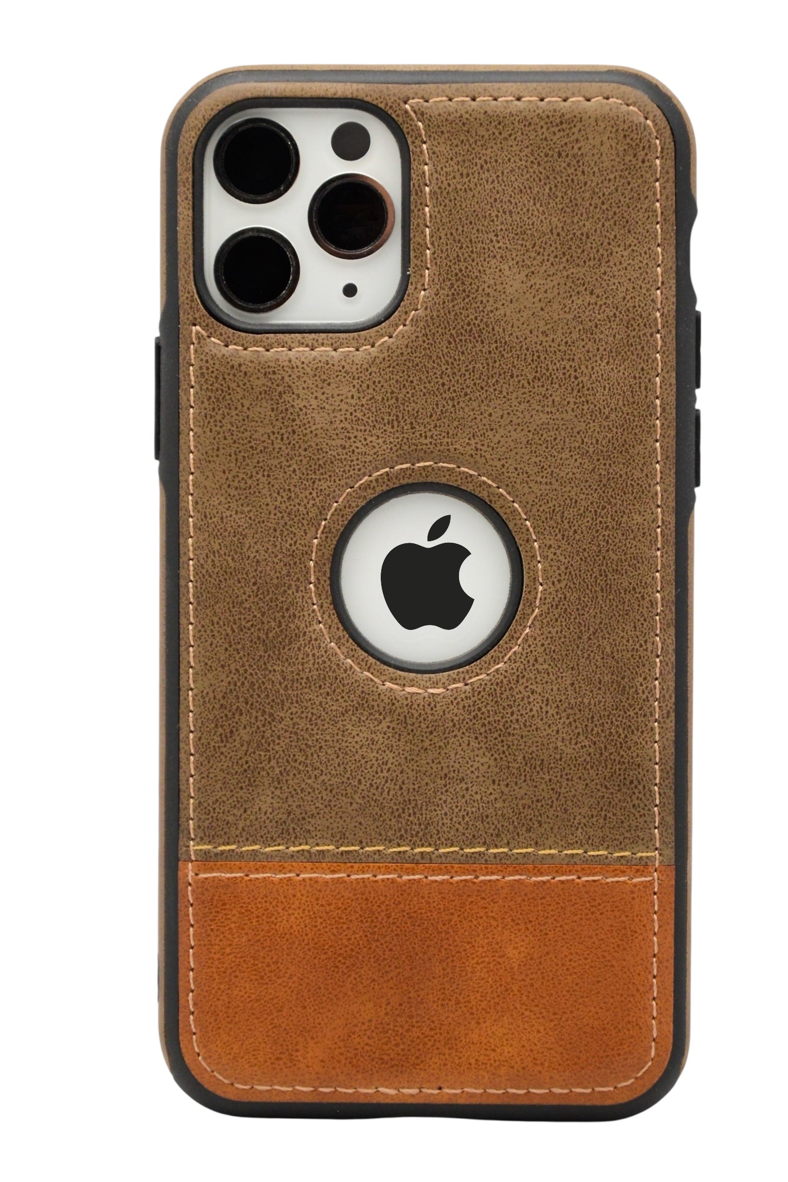 Funda para iPhone 11 pro (5.8) tipo biel bicolor color Cafe