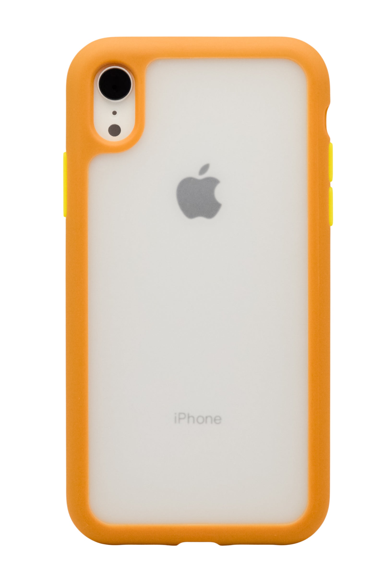Funda efecto mate para iPhone XR  bordes suaves color marron