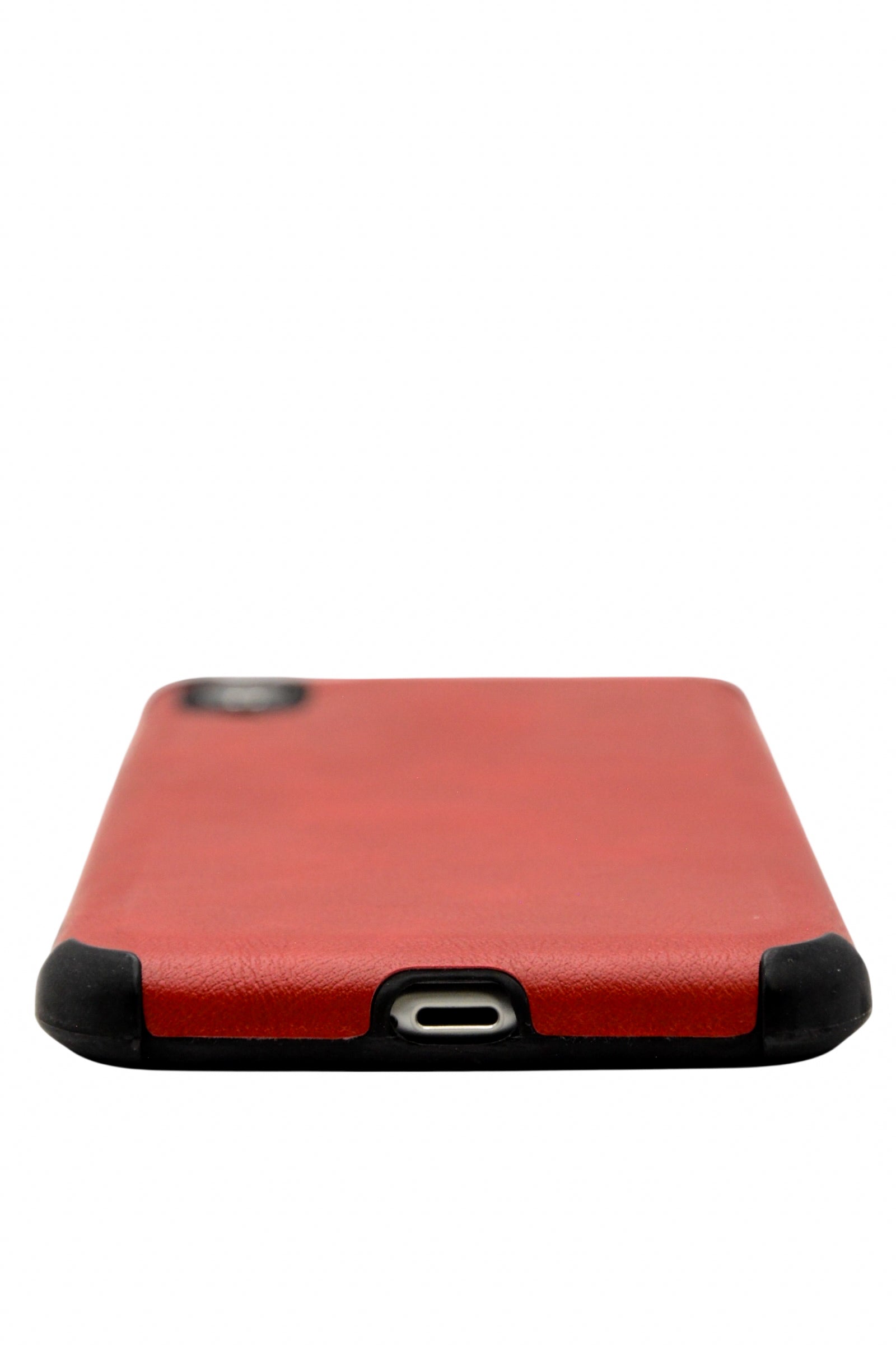 Funda estilo piel con esquinas reforzadas Para iPhone XR color Rojo