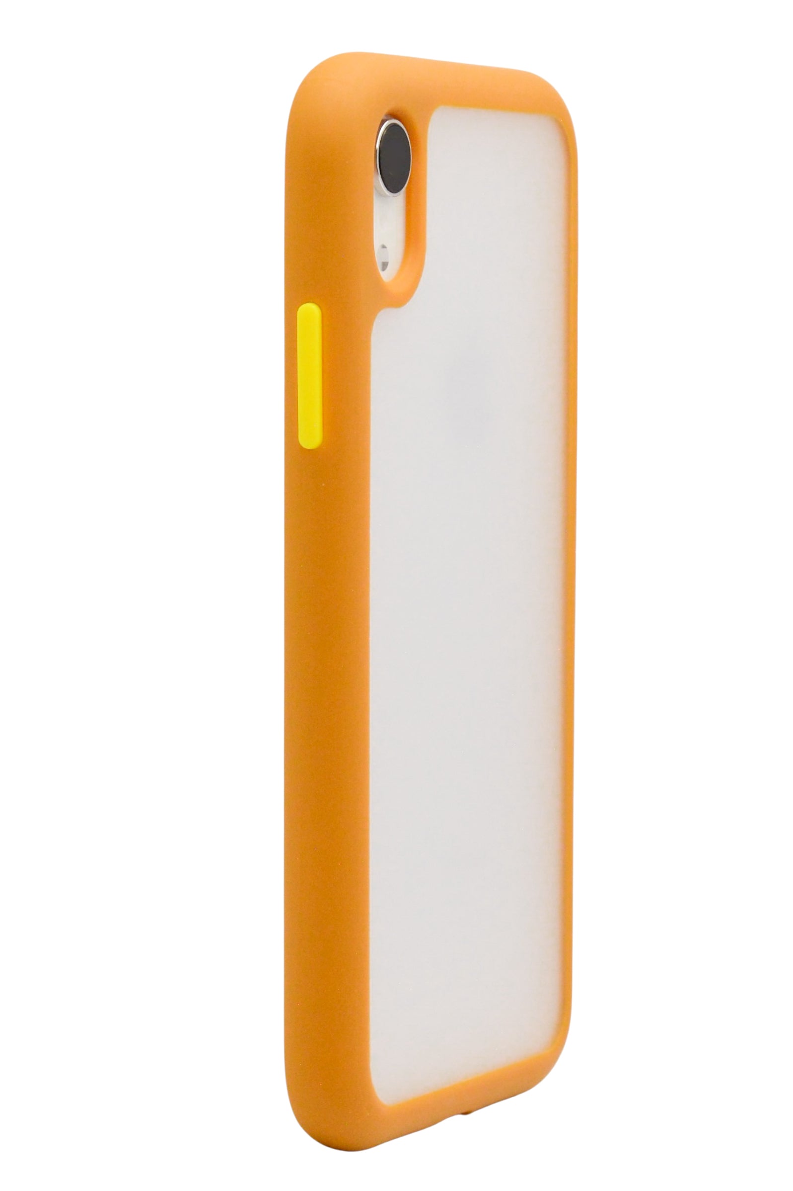 Funda efecto mate para iPhone XR  bordes suaves color marron